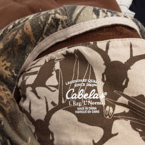 Cabela's Rustic Brown Men's Hoodie Size Large - Picture 3 of 3